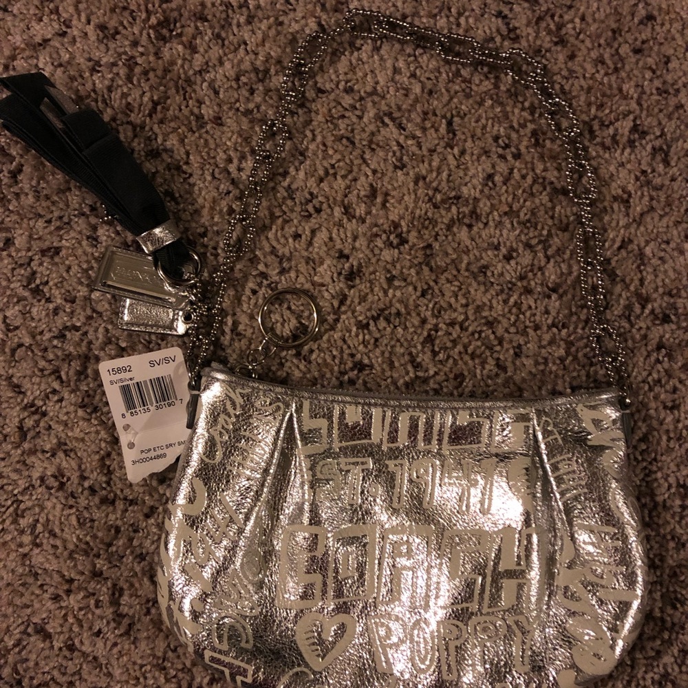 New Coach 15892 Poppy Etched Storypatch purse